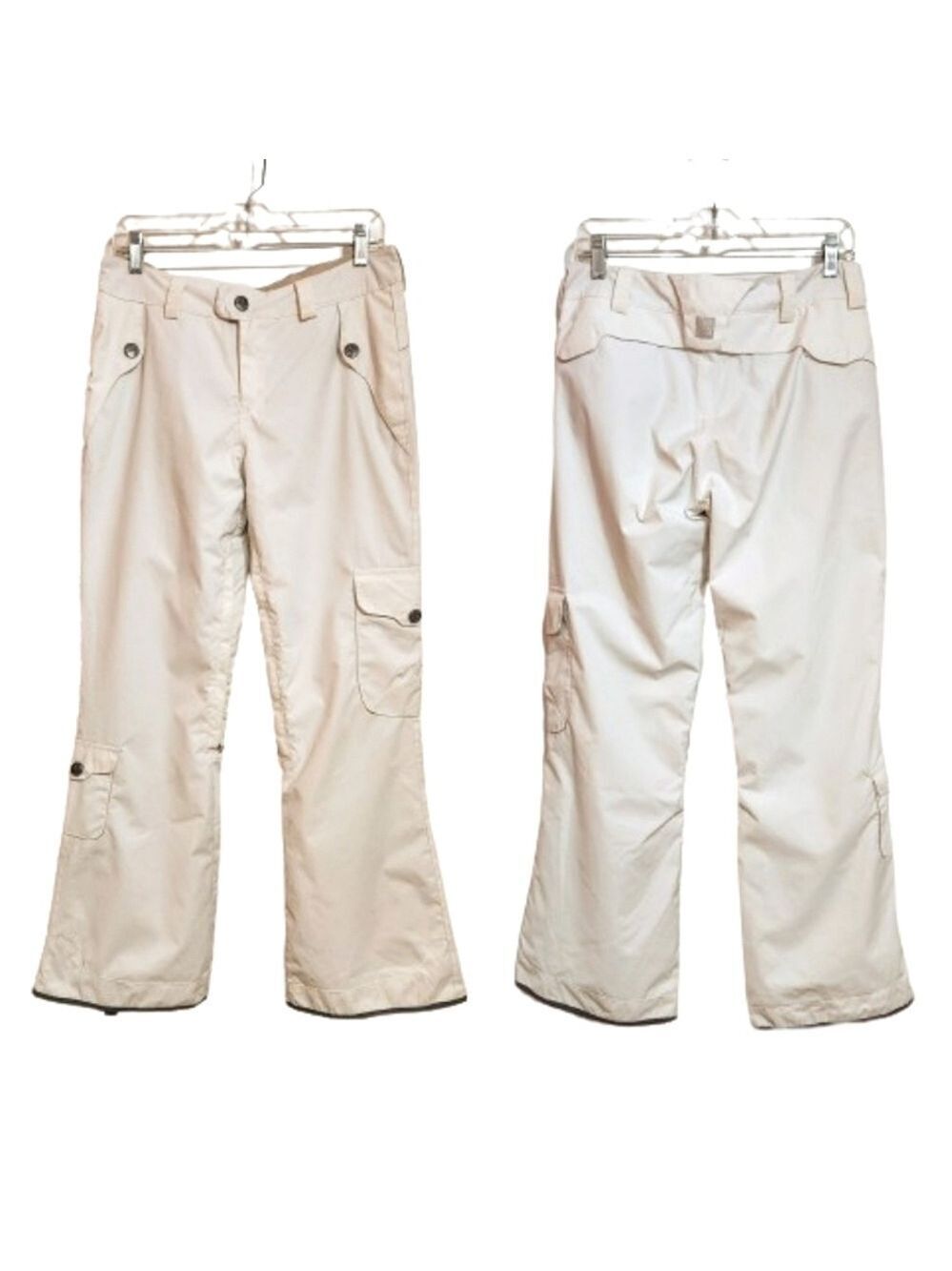 Millennium Three White Insulated Cargo Ski Snowboard Pants Medium